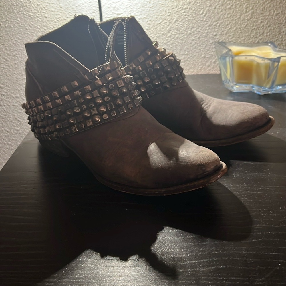 Freebird Studded Black Ankle Boots